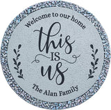 Let's Make Memories Personalized Floral Garden Stones - This is Us Path Stones for Families - Garden Décor - Customize with Message & Names - Large