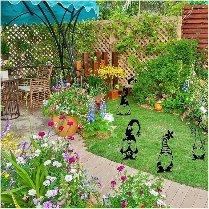 Garden Decor Garden Statue Metal Hollow Statues Accessories Outdoor