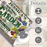 Personalized Garden Signs for Outside Custom Metal Tin Sign for Women, Retro Funny Welcome Metal Sign for Patio, Yard Rustic Home Decor Gift for Mothers Day, Grandmas, and Gardening Lovers