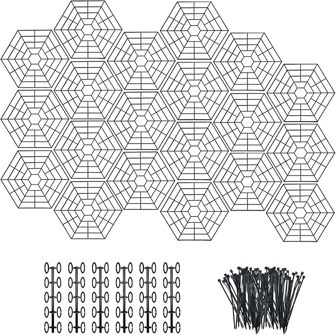 Pond Netting Floating Guard, Fish Protector, Floating Net for Pond, 20 Nets with 60 Connectors & 80 Zip Ties