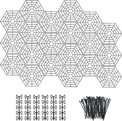 Pond Netting Floating Guard, Fish Protector, Floating Net for Pond, 20 Nets with 60 Connectors & 80 Zip Ties