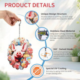 Pig Metal Wind Spinners Outdoor,Hanging Wind Spinner Garden Decor Birthday Gifts for Women Men,12 inch 3D Kinetic Sculpture for Backyard,Porch,Yard,Patio,Outside Decorations