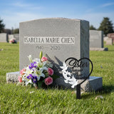 BUoonyer Stake Graves Cemetery Decorations - Sister Metal Memorial Grave Markers, Girls Heart Graveyard Sympathy Plaque, Dove Remembrance Graveside Burial Decor Sign for Outside Yard Garden