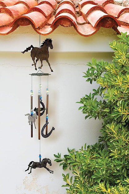 Sunset Vista Designs Horsing Around Horse Wind Chime, Medium