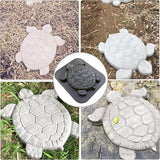 Concrete Molds DIY Unique Turtle Shape Stepping Stone Molds Reusable Personalized Garden Decor Tortoise Pavement Mold for Crafting Statue, Pathway, Stepping Stones
