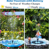 AISITIN 3.5W Solar Bird Bath Fountain with Built-in 1800mAh Battery, Solar Water Pump with 8 Nozzles, Solar Powered Fountain for Garden, Birdbath, Pond, and Outdoor Decor