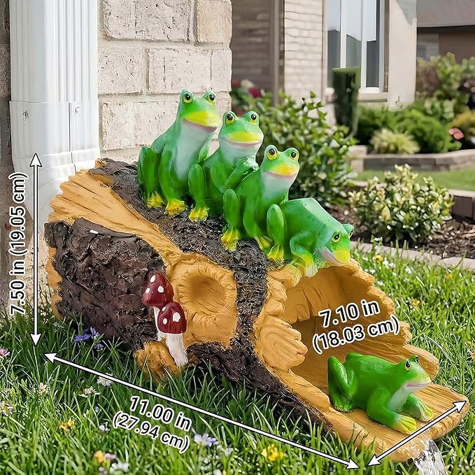 Funny Frog Gutter Downspout Extender Statue, Garden Animal Decor Gutter Extension, Splash Block, Eco-Friendly Resin, Outdoor Decor Sculpture, Gutter Diverter Rain Perfect for 3"x4" Downspout