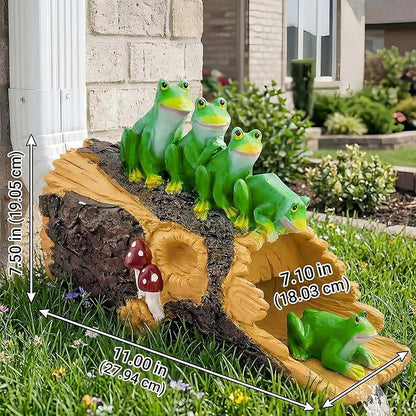 Funny Frog Gutter Downspout Extender Statue, Garden Animal Decor Gutter Extension, Splash Block, Eco-Friendly Resin, Outdoor Decor Sculpture, Gutter Diverter Rain Perfect for 3"x4" Downspout