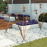 WSgift Metal Bronze Calla Lily Flowers with Bells for Outdoor Garden Decor