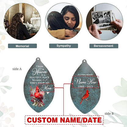 ASTARIN Personalized Name 35" Memorial Wind Chimes for Outside, Metal Sympathy Gifts for Loss of Mother Father Loved One, Bereavement Wind Chime in Memory Gift, Decor Outdoor Garden,Produced in USA