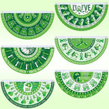 6 Pcs Mental Health Awareness Bunting Fan Flag Mental Health Garden Half Fan Banner Decoration for Mental Health Awareness Indoor Outdoor Yard Decor, 1.5 x 3 ft