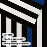 AVOIN colorlife Thin Blue Line Garden Flag 12x18 Inch Double Sided, American Stars and Stripes Police Officers Solidarity Yard Outdoor Decoration