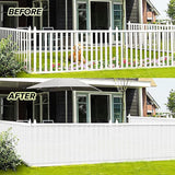 LOVE STORY Balcony Privacy Screen, 3'x15' Deck Shield Screen Fence Cover,UV Protection and Weather-Resistant,3 FT Height for Deck, Patio, Backyard, Outdoor Pool, Porch, Railing, White