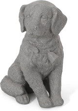 Dog Statue, Outdoor Dog Statue, Stone Gray, No Assembly Required