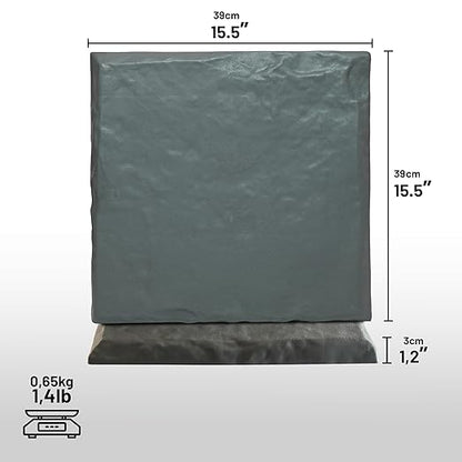 Garden Stepping Stones with Stakes – Set of 4, PP Walkway Pads, 15.5" x 15.5", Weather-Resistant, Easy Installation (4 Pcs, Gray)