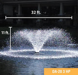 Scott Aerator DA-20 Display Pond Aerator - 3 Horse Power 230V 200ft Cord | Aerating Pond Fountain | Pond Aerator Pump for Small Ponds | Pond Aeration Systems | Made in USA