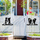 Metal Dog Wall Decor Black Metal Wall Decor Minimalist Dog Decorations for Home Funny Farm Animals Decor Iron Outdoor Fence Garden Yard Art Decor