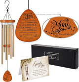 Mothers Day Wind Chimes for Mom, 28 Inches Outdoor Indoor Gift with Mute Option, Birthday Present from Daughter or Son, Hanging Decor for Patio Porch Balcony Yard, Mothers Day Items Gift for Mother