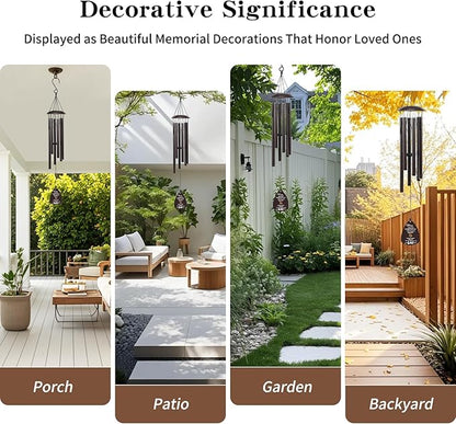 Cardinal Memorial Wind Chimes for Loss of Mother，32" Large Sympathy Windchimes for Outside Deep Tone，Best Bereavement Remembrance Memory Funeral Gifts for Loss of Loved One