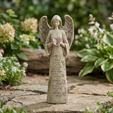 DUSVALLY 10" H Resin Angel Statue, Garden Figurine Outdoor Decoration Waterproof Sculpture for Yard Lawn Porch, Healing Gift
