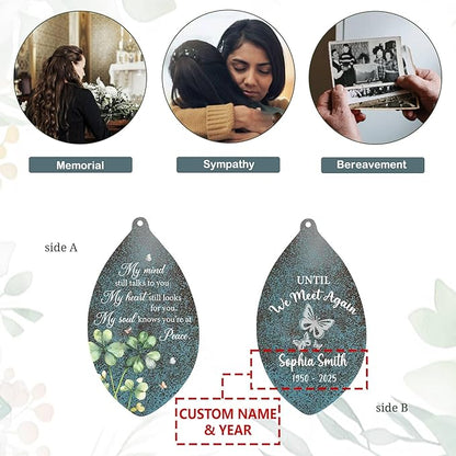 ASTARIN 35" Butterfly Personalized Wind Chimes for Loss of Loved One, Sympathy Gifts for Loss Mom Dad, Windchimes in Memory of a Loved One, Custom Name Outdoor Wind Chime(Produced in USA)