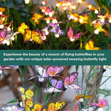 TONULAX Solar Garden Lights - 4 Pack Swaying Butterfly Light, Swaying in The Wind, Solar Outdoor Lights, Yard Patio Pathway Decoration, High Flexibility Iron Wire & Realistic Butterflies(4 Pack)