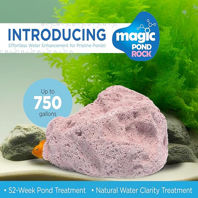 Magic Pond Rocks, Fish Tank Rocks for Enhancing Water Clarity with Your Regular Cleaning Routine, Fish Friendly Aquarium Rocks, All Natural Aquarium Decor, Small - Up to 750 Gallons