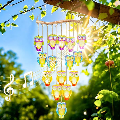 32.8" Color Glass Sea Wind Chimes for Outdoor, Handcrafted Hanging Wind Chimes for Outside, Small Unique Suncatcher Shell Windchimes for Women Gifts Garden Patio Yard Beach Party Wedding Decor