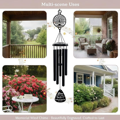 Personalized Wedding Wind Chimes Custom Gift for Couple Newlyweds Bridal Shower Engagement Party Home Decoration
