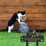 Rngmsi Grave Markers for Cemetery for Cat, Metal Grave Markers Yard Memorial Pet, Decorations for Cemetery for Loss of Cat Outdoors Garden Stake Decor (12 X 14.5 Inches)