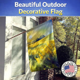 Caroline's Treasures Nebraska Goldenrod in Watercolor House Flag Large Porch Sleeve Pole Decorative Outside Yard Banner Artwork Wall Hanging, Polyester, House Size, Multicolor