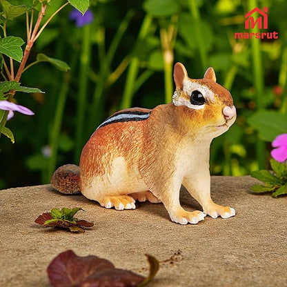 Chipmunk Figurine Sculpture for Home Decor, Chipmunk Animal Miniature Statue Figurine Model, Realistic Weather-resistant Figurines Statues for Lawn Yard Patio Porch Garden Decoration, Plastic Material