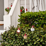 Christmas Metal Garden Stakes 3-Piece Set – Vintage Style Snowman, Reindeer & Santa Outdoor Yard Decorations, Hand-Painted Rustic Winter Lawn Porch Patio Decor for Home & Garden Lovers