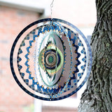 Geometric Stainless Steel Garden Wind Spinner, 11" 3D Kinetic Sculpture Outdoor Garden Tree Decoration, Unique Gifts