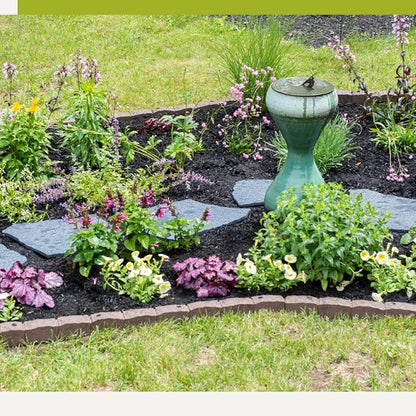 Gardener's Supply Company Flagstone Recycled Rubber Stepping Stone For Garden Walkway | Outdoor Patio Decor & Lawn Pathway Landscaping Stepping Blocks | Eco-Friendly Recycled Rubber - 17"W X 1/2 Thick