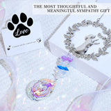 Dog Memorial Gifts for Loss of Dogs Crystal Suncatcher, Pet Memorial Gifts for Dogs, Loss of Dog Sympathy Gift, Bereavement Gift, Hanging Crystals Ornament for Window Rainbow Maker Home Decor