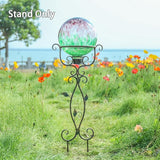 Wonder Solar Gazing Ball Stand Vintage Gazing Globe Stand Metal Gazing Globe Display Stands with Leaves for 8 to 10 Inches Gazing Globes Stand Holder for Outdoor Garden Lawn Yard