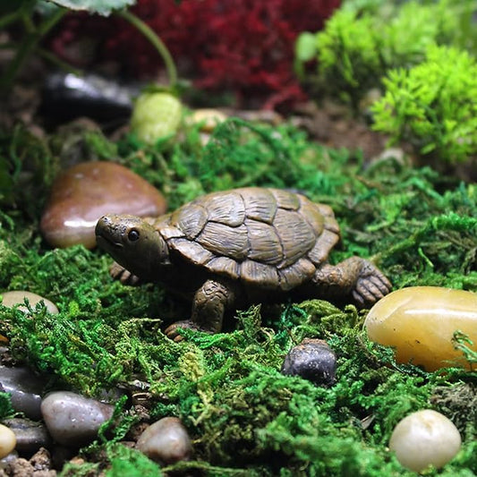 Realistic Tortoise Resin Figurine, Decorative Ornament for Garden, Pond, Patio, Courtyard, Planter and Mini Landscape, Suitable for Indoor and Outdoor Display