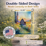 Caroline's Treasures Montana Bitterroot in Watercolor Garden Flag Mailbox Flag Decorative Yard Flag Banner Outside Patio Artwork Yard Flower Beds, Garden Size, Multicolor
