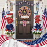 RattanView 6 Pack Outdoor Memorial Day Yard Signs Patriotic Yard Sign with Stakes Red White Blue Stars and Heart Front Porch Decor for Memorial Day Cemetery Lawn Garden Patio Decorations