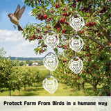 Bird Deterren for Outside Patio, 12 PCS High Reflective Bird Scare Devices Outdoor Decor, 3D Bird Reflectors for Garden, Porch, and Window Decoration
