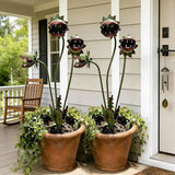 Whimsical Metal Carnivorous Plant Garden Stake, Venus Flytrap Monster Plant Sculpture,Outdoor Decorative Plant Stake Sculpture for Lawn Garden Patio Yard Decor, Unique Garden Gift (2PCS)