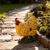 Chicken Statue Outdoor Decor,12.2''(H) Realistic Hen Garden Sculptures for Yard Lawn,Resin Animal Figurines Home Porch Patio Art Decorations