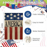 4th of July Garden Flag 12x18 Inch Double Sided, Patriotic American Flag Yard Decoration,Small Seasonal Outdoor Decorations for Summer Independence Day,250th Years America Anniversary Holiday Outside