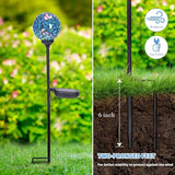Afirst Solar Outdoor Lights Decorative Mosaic - Solar Garden Stakes Mosaic Gazing Ball Waterproof Outdoor Lights Stakes for Pathway Yard Lawn Decoration Navy Blue 2 Packs