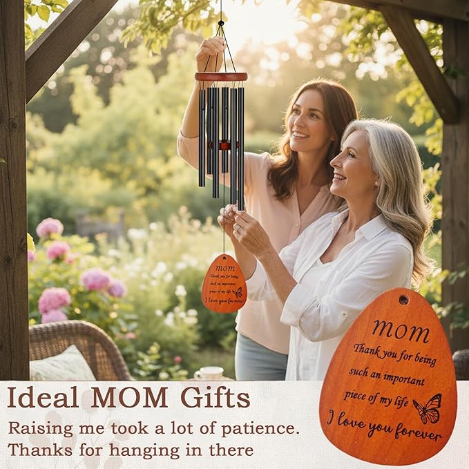 Christmas Mom Gifts Wind Chimes for Outside 26" Windchimes Outdoors Mother Birthday Gifts from Daughter Son