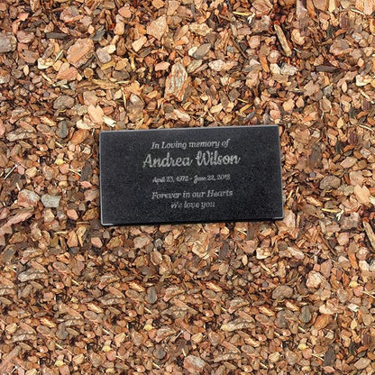 In Loving Memory Black Granite Memorial or Sympathy Gift. Add your Personalized Text and Dates. Offered in a Variety of Sizes to Meet your Needs and Budget (8 x 4 x 1")