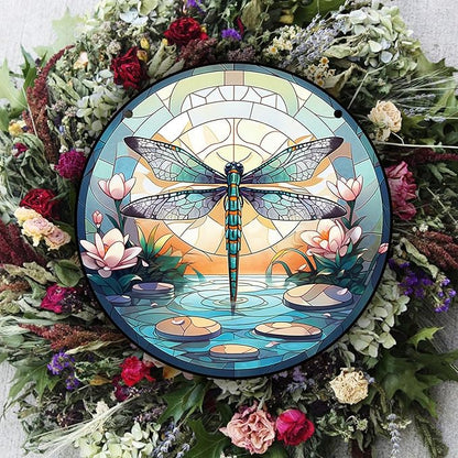 Dragonfly Acrylic Window Hangings, Indoor Dragonfly Stained Window Hanging Acrylic Art Wall Decoration Gift for Indoor Outdoor Home Garden Ornaments