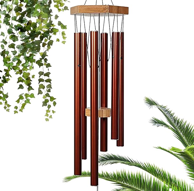 2 Pack Wind Chimes Gift Set - UpBlend Outdoors, 29” Copper-Red and 41” Blue Wind Chimes Bundle, Copper Gifts, WindChimes Outdoors Clearance
