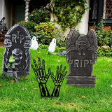 Halloween Decorations Outdoor, Metal Black Hand Decorative Garden Stakes for Halloween Decor, Metal Yard Signs for Outside Garden Lawn Porch Party Decorations